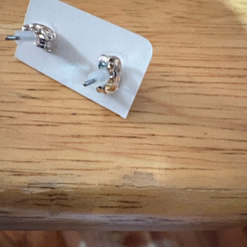 Ruby Colored Stud Earrings In Gold Setting - image 2